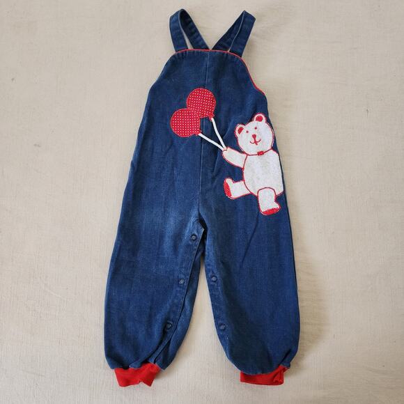 Vintage Other - Vintage Bear Denim Overalls 24 months